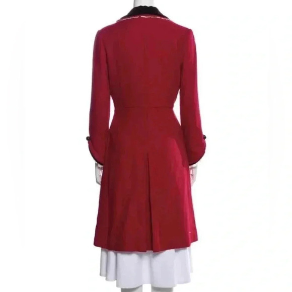 💥HOST PICK💥 Marc Jacobs Red Wool Cashmere Peacoat Size Large - Picture 2 of 16